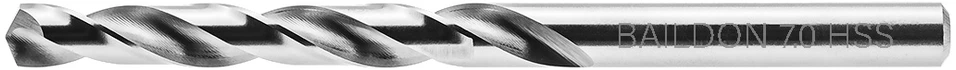 Grąžtas Wiertła „Baildon BASIC DIN 338 RN NWKa“ 7 mm metalo grąžtai, HSS (S), 109–69 mm, 10 kartotinis