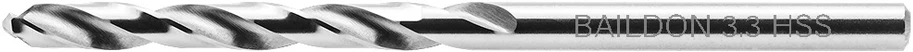 Grąžtas Wiertła „Baildon BASIC DIN 338 RN NWKa“ 3,3 mm metalo grąžtai, HSS (S), 65–36 mm, 10 kartotinis