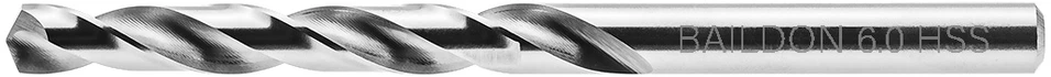 Grąžtas Wiertła „Baildon BASIC DIN 338 RN NWKa“ 6 mm metalo grąžtai, HSS (S), 93–57 mm, 10 kartotinis