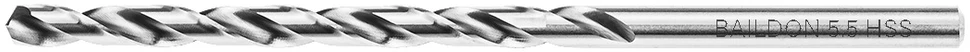 Grąžtas Wiertła „Baildon BASIC DIN 340 RN NWKb“ 5,5 mm metalo grąžtai, HSS (S), 139–91 mm, 10 kartotinis