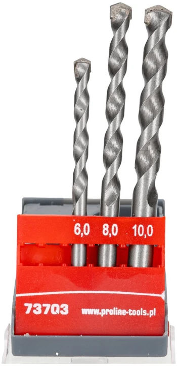 Grąžtas Wiertła Grąžtai betonui 6, 8, 10mm 3vnt PROLINE