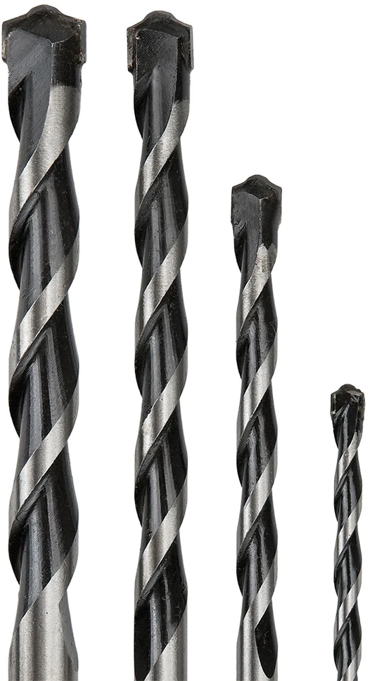 Wiertła Betono grąžtai 4-10 mm, 4 vnt. rinkinys, drugelio formos antgalis
