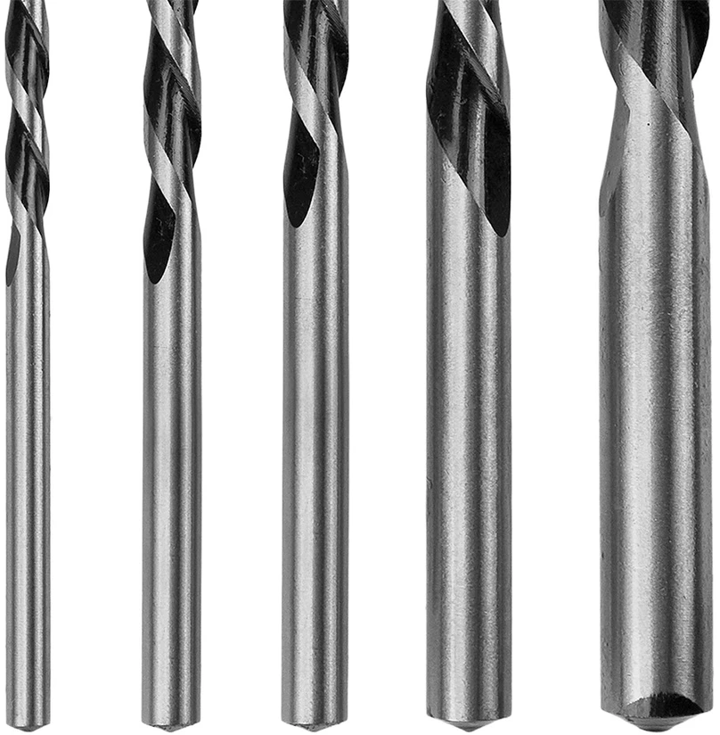 Wiertła Betono grąžtai 4-10 mm, 5 vnt. rinkinys, su drugelio formos antgaliu