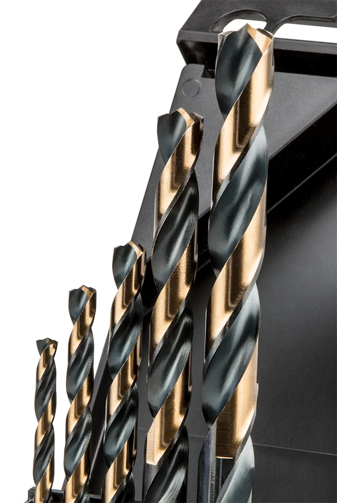 Grąžtas Wiertła HSS-CNC metalo grąžtai, 124°, „Pro-Tec“, 4,0–10 mm, 5 vnt. rinkinys