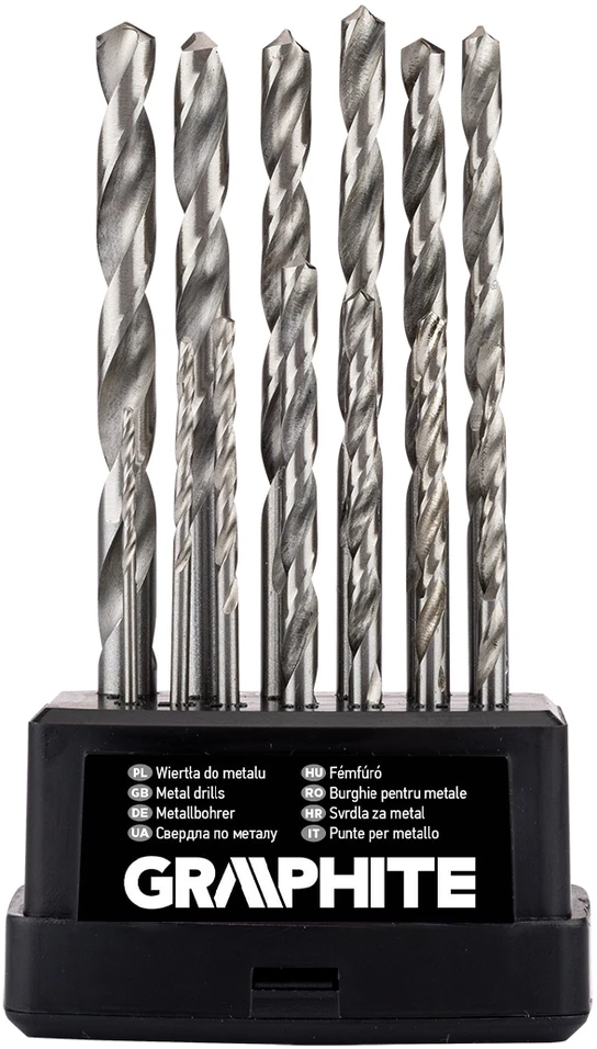 Wiertła HSS-G metalo grąžtai, 1,5–6,5 mm, 13 vnt. rinkinys