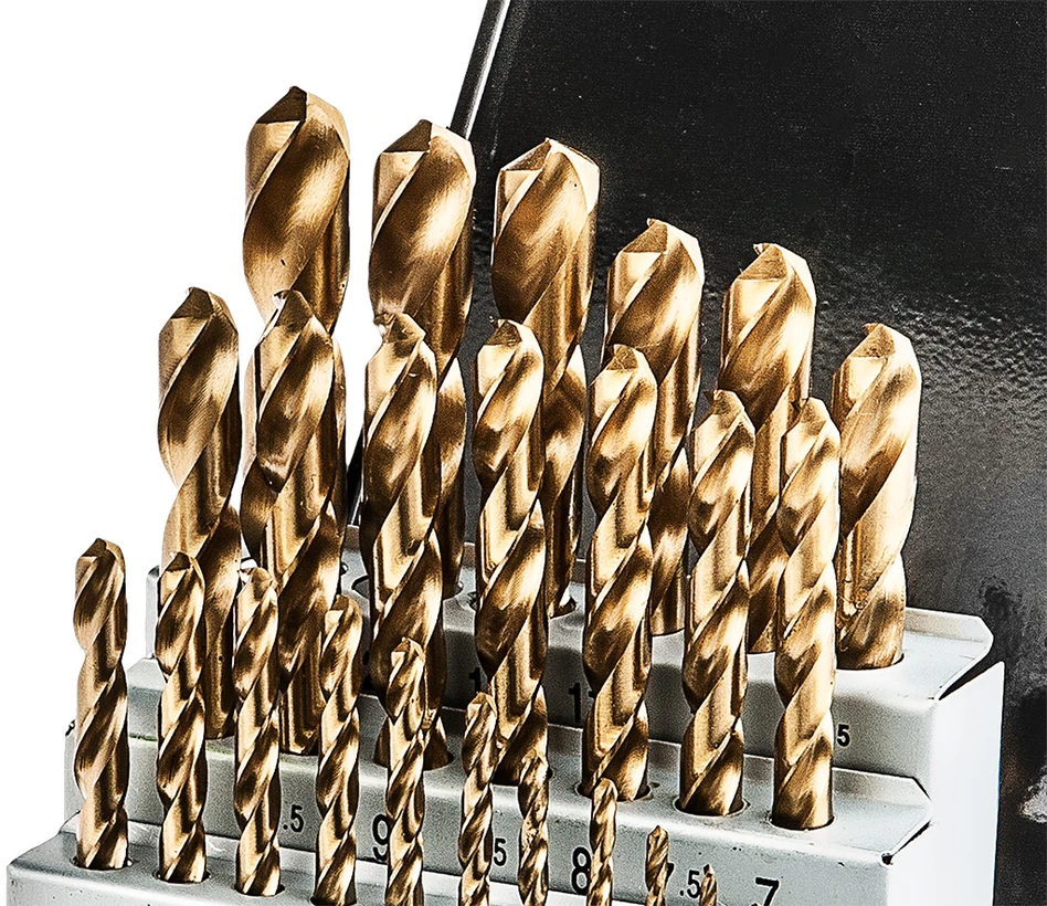 Grąžtas Neo Tools Wiertła HSS-TiN metalo grąžtai 1,0–13,0 mm, 25 vnt. rinkinys