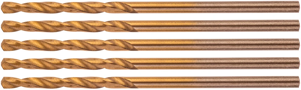 Wiertła HSS-TiN metalo grąžtai 1,5 mm, 5 vnt.