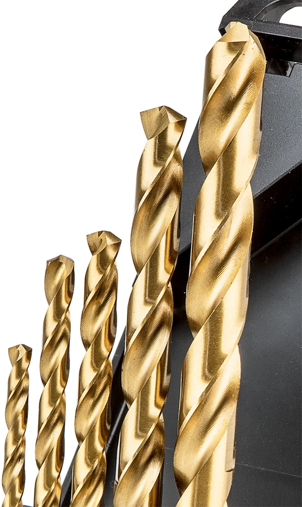 Grąžtas Wiertła HSS-TiN metalo grąžtai, 4,0–10 mm, 5 vnt. rinkinys