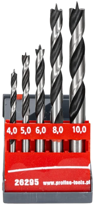 Grąžtas Wiertła Medienos grąžtai, 5 vnt. rinkinys (4–10 mm), prolinas
