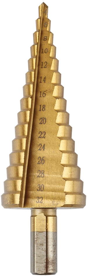 Wiertła Pakopiniai grąžtai: 4-12, 4-20, 4-32 mm, TiN, 3 vnt. rinkinys