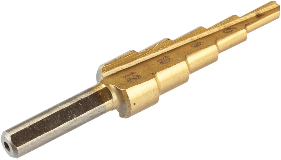 Wiertła Pakopiniai grąžtai: 4-12, 4-20, 4-32 mm, TiN, 3 vnt. rinkinys