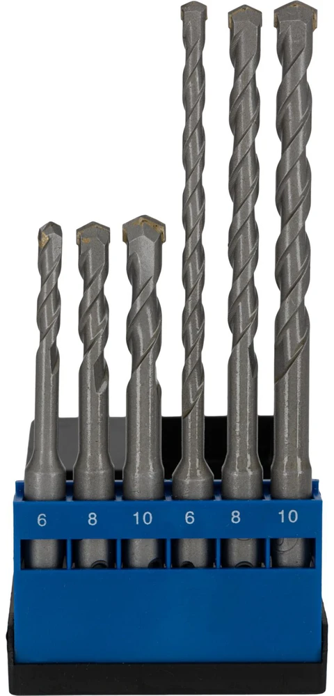 Grąžtas Mega Betono grąžtai sds +, 6 vnt 6,8,10 * 110 mm: 6,8,10 * 160 mm
