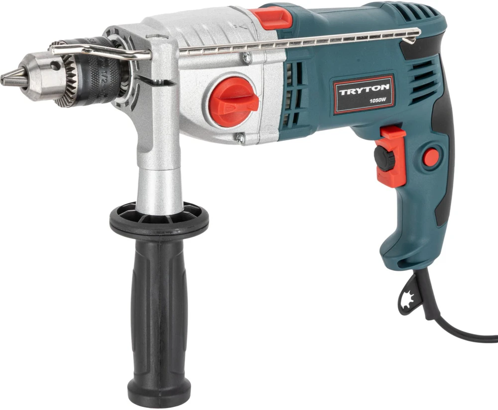 Tryton Gręžtuvas Dviejų greičių smūginis gręžtuvas, 1050 W, 0–1200/min./0–3200/min.