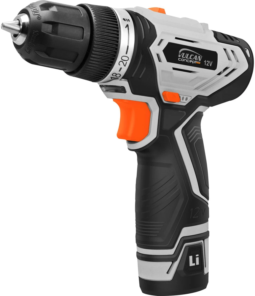 Vulcan 12V gręžtuvas-suktuvas, šoninis profilis
