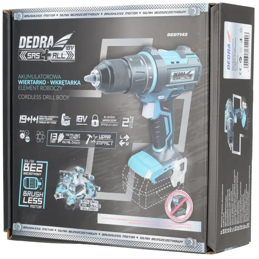 Smūginis  Gręžtuvas Dedra DED7142 18 V
