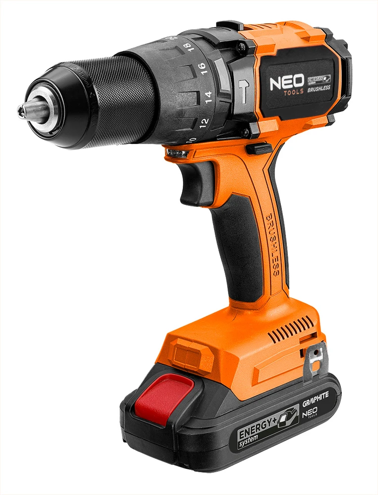 Neo Tools Wiertarko Wkretarka Bešepetis gręžtuvas-suktuvas su 100 Nm smūginiu sukimo momentu „Energy+ 18V“, be akumuliatoriaus