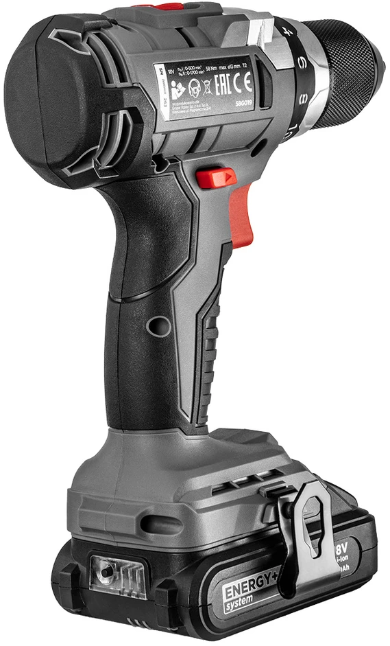 Suktuvas-gręžtuvas Graphite 58G019; 18 V (be akumuliatoriaus ir pakrovėjo)