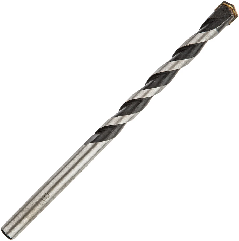 Wiertło 8 x 120 mm betono grąžtas, drugelio formos antgalis