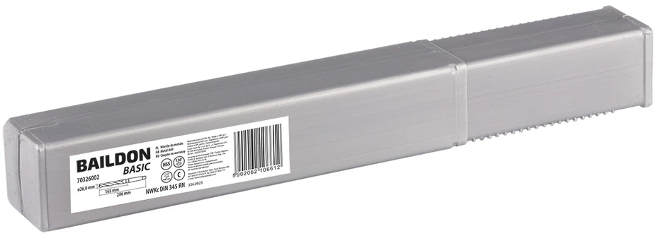 Wiertło Baildon BASIC DIN 345 ​​​​RN NWKc 26 mm metalo grąžtas, HSS (S), 286–165 mm