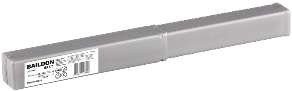Wiertło Baildon BASIC DIN 345 ​​​​RN NWKc 21 mm metalo grąžtas, HSS (S), 243–145 mm