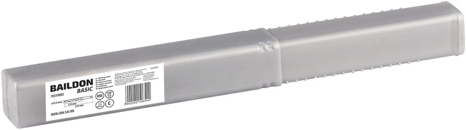 Wiertło Baildon BASIC DIN 345 ​​​​RN NWKc 19 mm metalo grąžtas, HSS (S), 233–135 mm