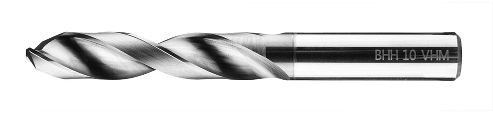 Wiertło Baildon DIN 6537 K WK3 10 mm karbido grąžtas, VHM TiAlN, 89–47 mm