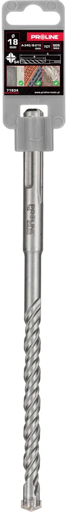 Wiertło Betono grąžtas SDS Max S4 18*340mm Proline