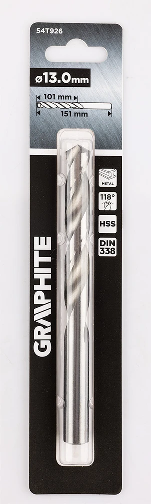 Wiertło HSS metalo grąžtas, DIN 338, 13 mm