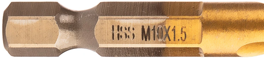 Grąžtas Wiertło HSS TiN sriegiklis, M10 x 1,5 mm, šešiakampis
