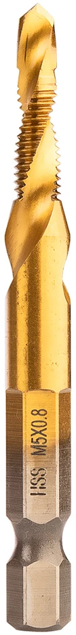 Grąžtas Wiertło HSS TiN sriegiklis, M5 x 0,8 mm, šešiakampis