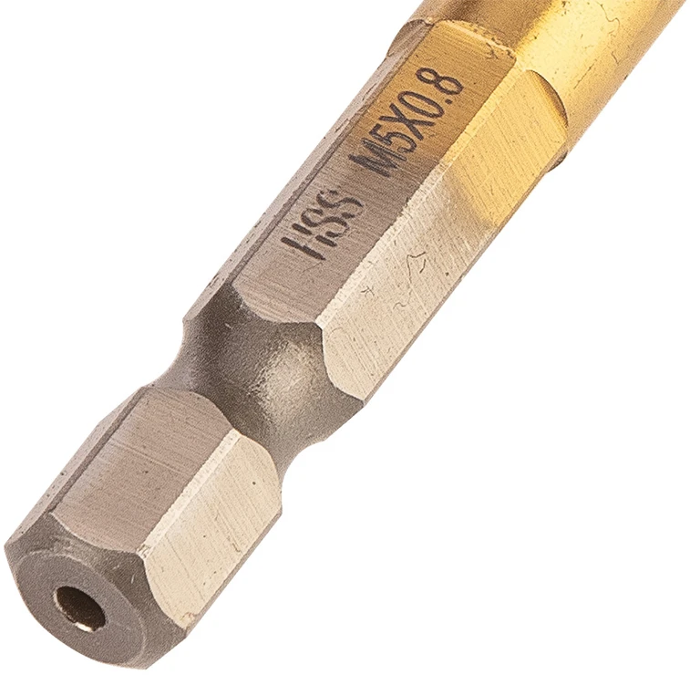 Grąžtas Wiertło HSS TiN sriegiklis, M5 x 0,8 mm, šešiakampis