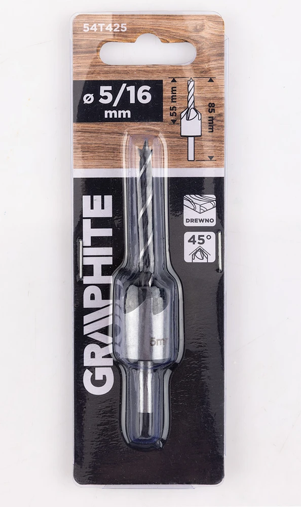 Graphite Wiertło Medienos nuožulninimo grąžtas 5 mm / 16 mm