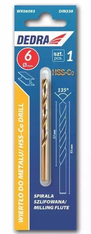 Grąžtas Dedra Kobaltinis grtas metalui 120x151 mm HSS DIN338 1 vnt