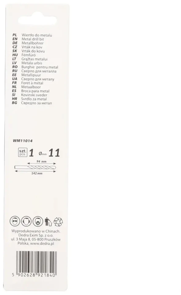 Grąžtas Dedra Grtas metalui 1 vnt HSS DIN338 130x151mm