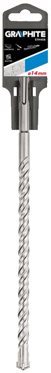 Grąžtas Graphite Wiertło do betonu SDS Plus, 14 x 260 mm, S4, quatro