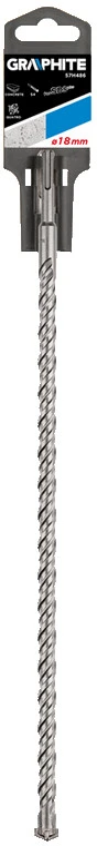 Wiertło Grąžtas betonui Graphite SDS+ 57H486, 18x600 mm