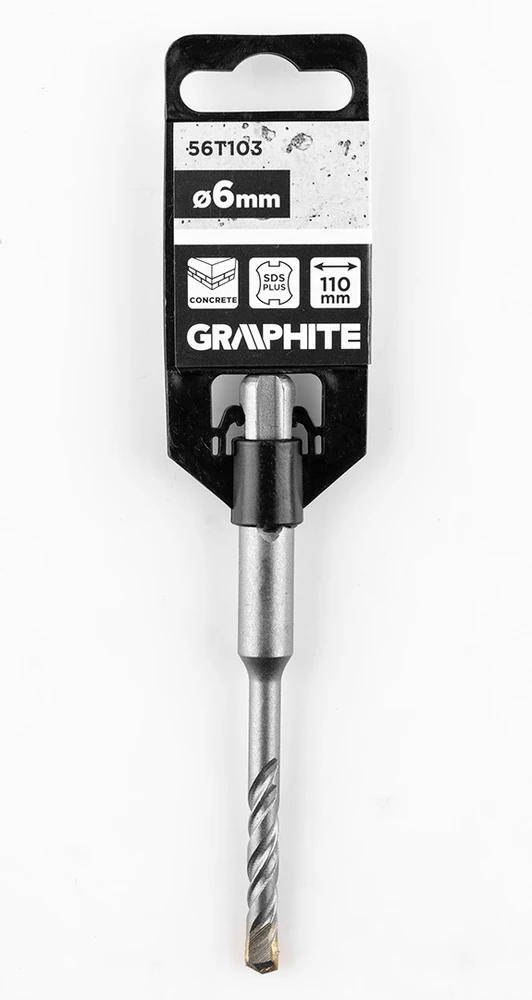 Graphite Wiertło SDS Plus dvigubas spiralinis betono grąžtas 6 x 110 mm