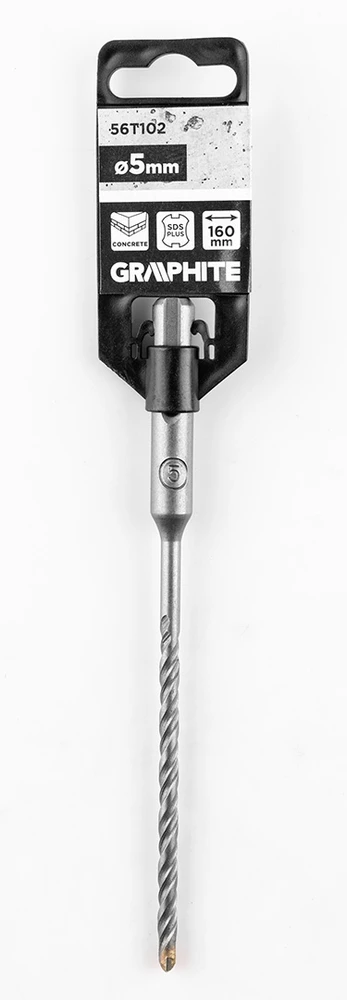 Graphite Wiertło SDS Plus dvigubas spiralinis betono grąžtas 5 x 160 mm