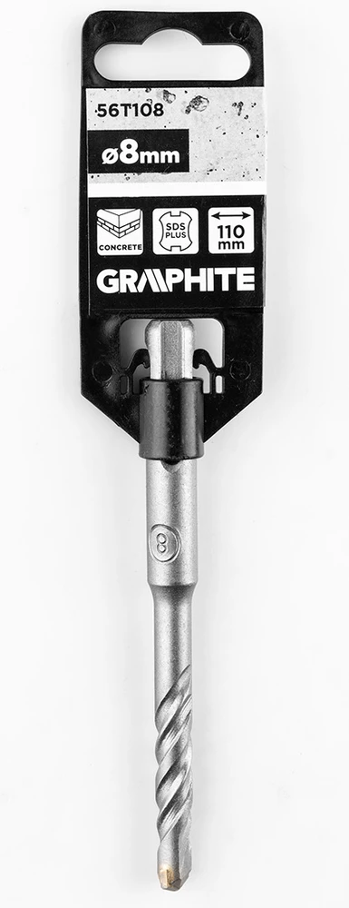 Graphite Wiertło SDS Plus dvigubas spiralinis betono grąžtas 8 x 110 mm