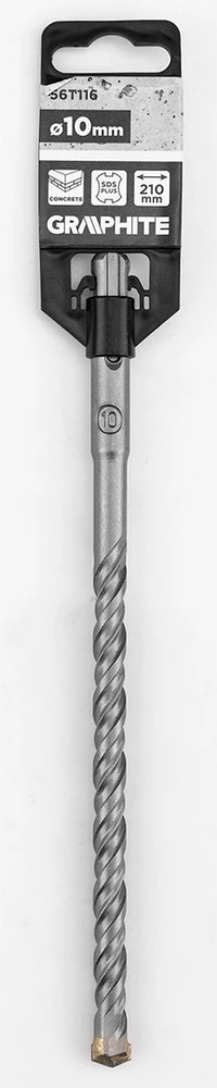 Graphite Wiertło SDS Plus dvigubas spiralinis betono grąžtas 10 x 210 mm