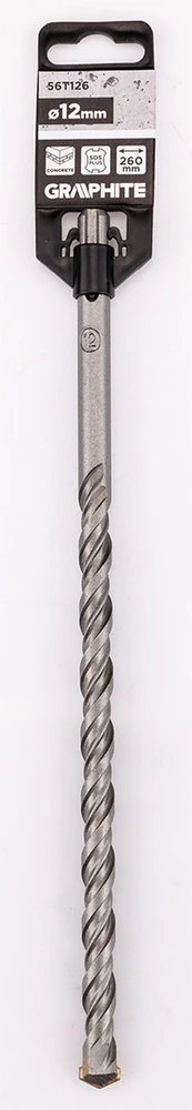 Wiertło SDS Plus dvigubas spiralinis betono grąžtas 12 x 260 mm