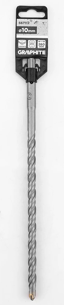 Wiertło SDS Plus dvigubas spiralinis betono grąžtas 10 x 260 mm