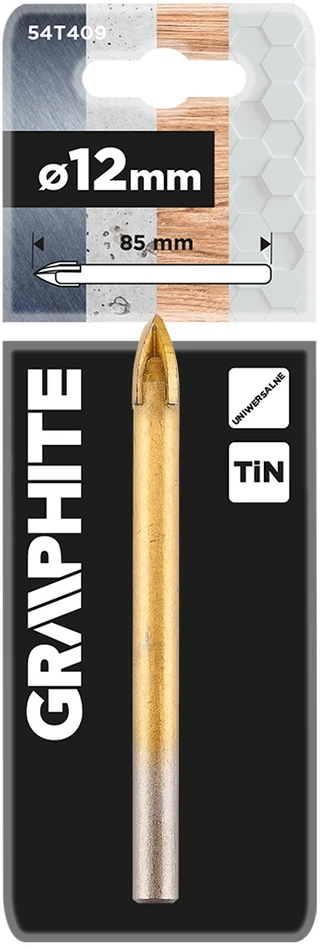 Wiertło TiN universalus grąžtas, 12 mm