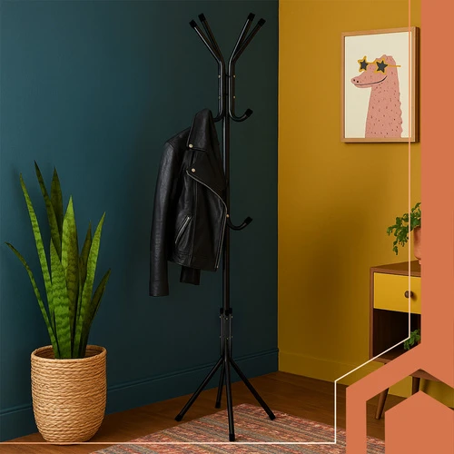Standing coat rack 170cm - juodas Ruhhy 26362