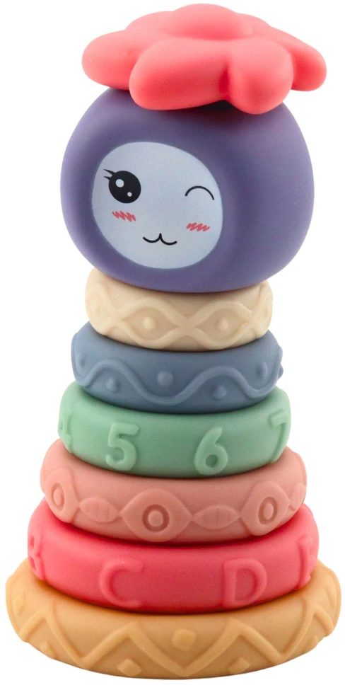 Lean Toys Minkšta sensorinė piramidė 8 dalių