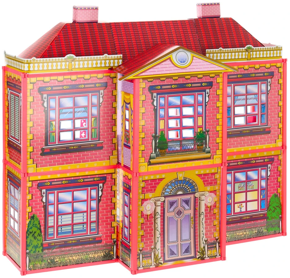 Lėlių namas su priedais Lean Toys, 128 elementai