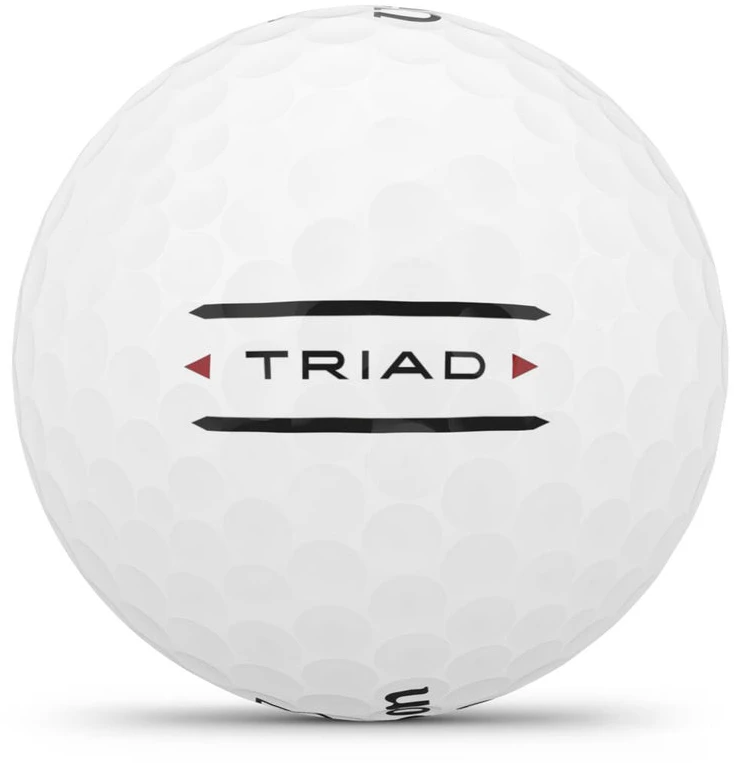 Wilson – 2025 Triad golfo kamuoliukai – balti – 12 vnt. pakuotėje
