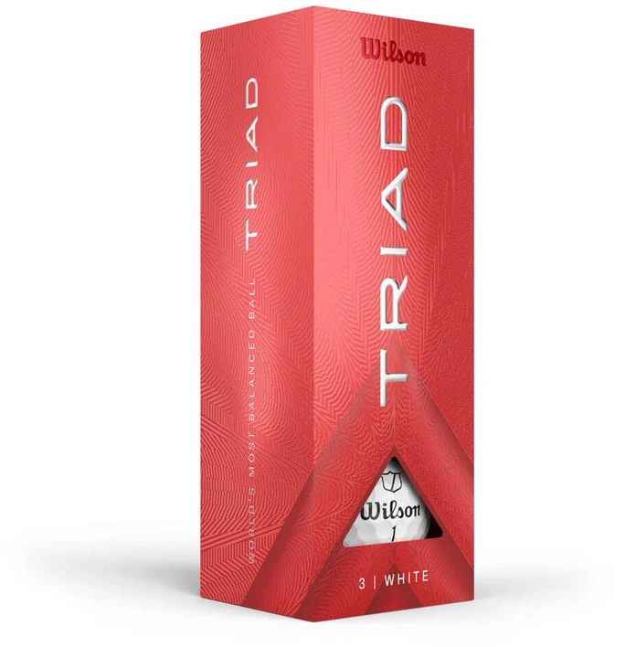 Wilson – 2025 Triad golfo kamuoliukai – balti – 12 vnt. pakuotėje