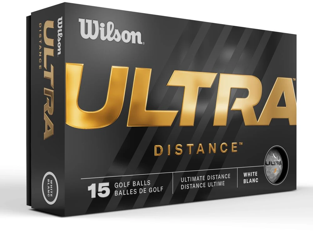 Wilson golfo kamuoliukai Ultra Baltas, 15 vnt. pakuotėje