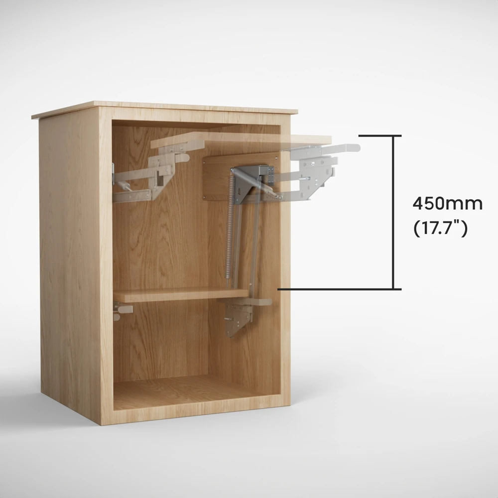 Monitorius Maclean Winda, „Macealn“ virtuvės lentynų keltuvas, įmontuojamas, 5–20 kg. 820 x 168 x 106 mm, MC-497